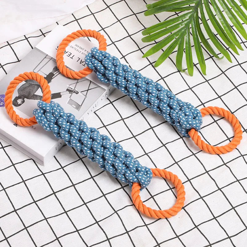 Double-Ring Dental Rope Toy – The Ultimate Teeth-Cleaning Chew!