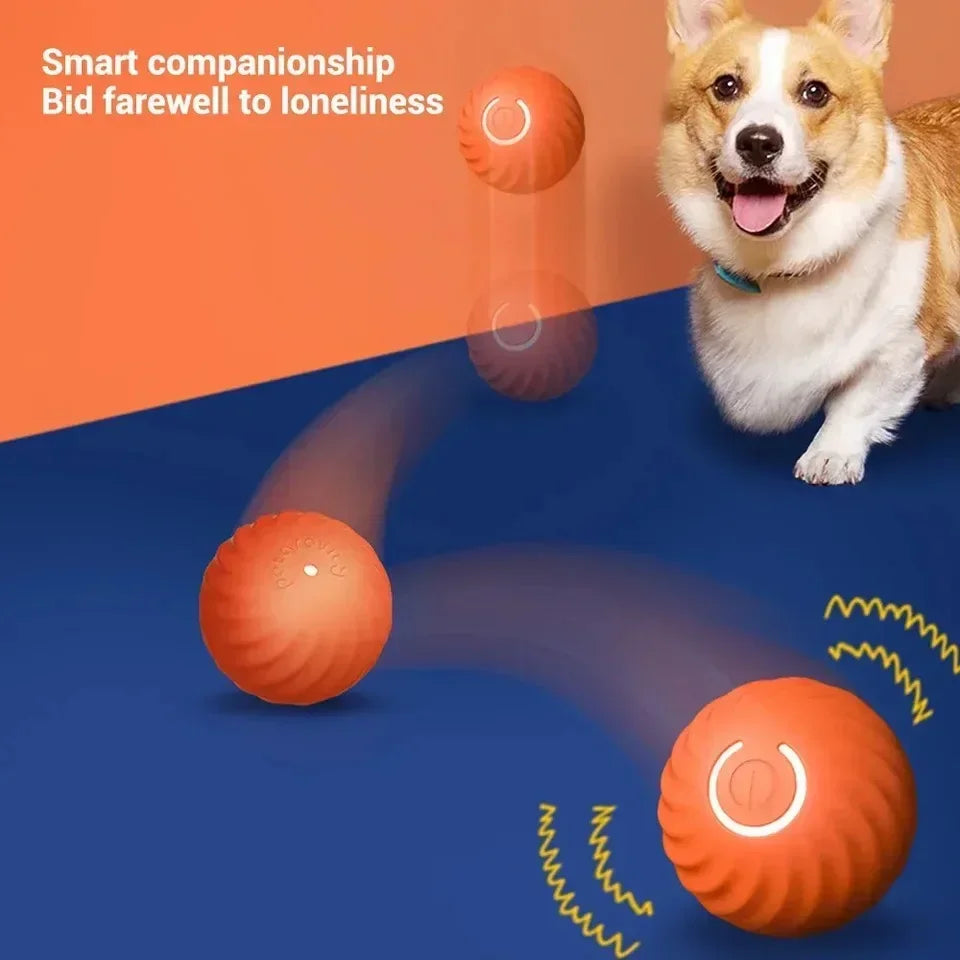 Smart Interactive Dog Ball – Self-Moving, Auto-Rolling Fun!