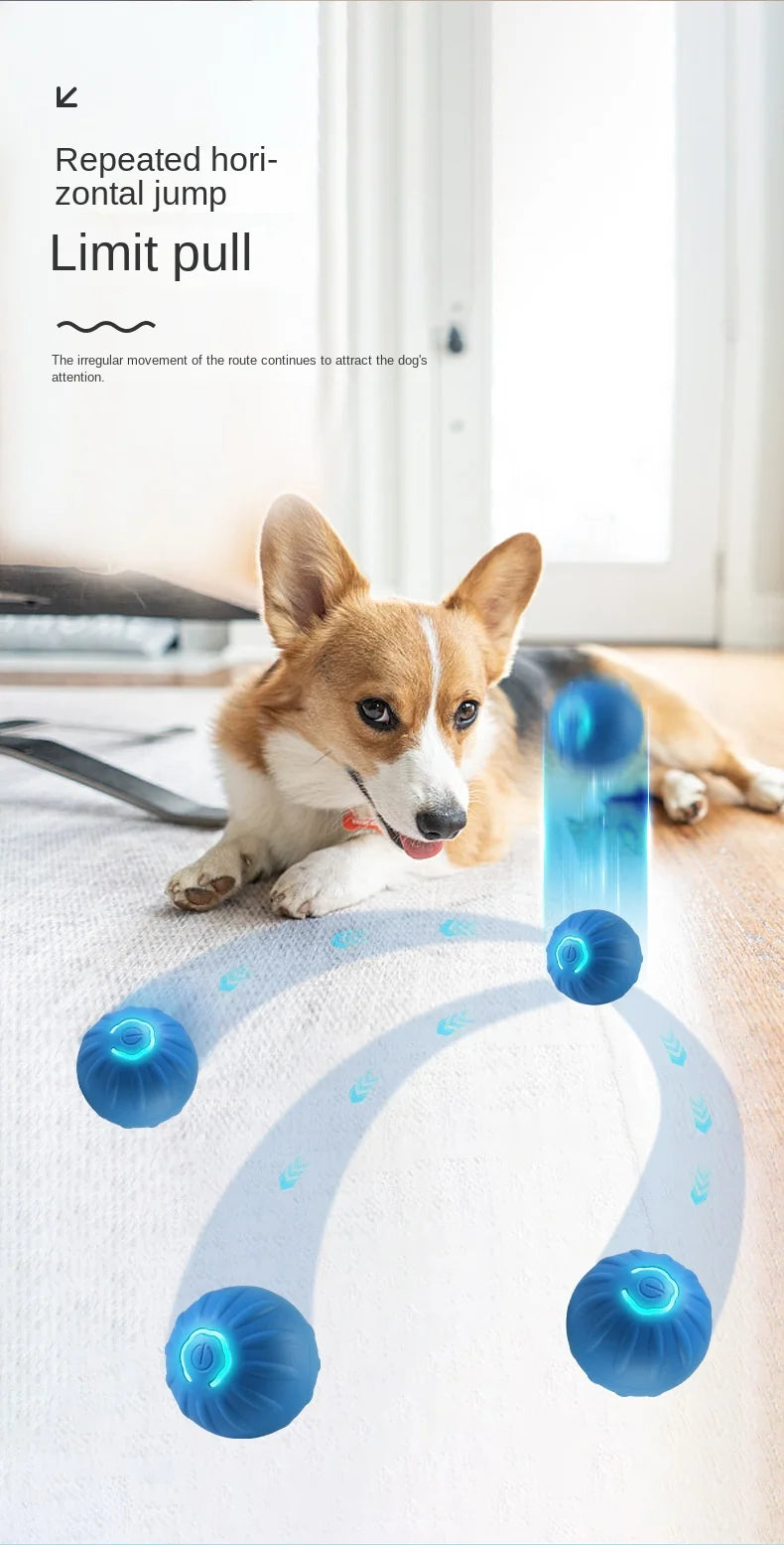 Smart Interactive Dog Ball – Self-Moving, Auto-Rolling Fun!