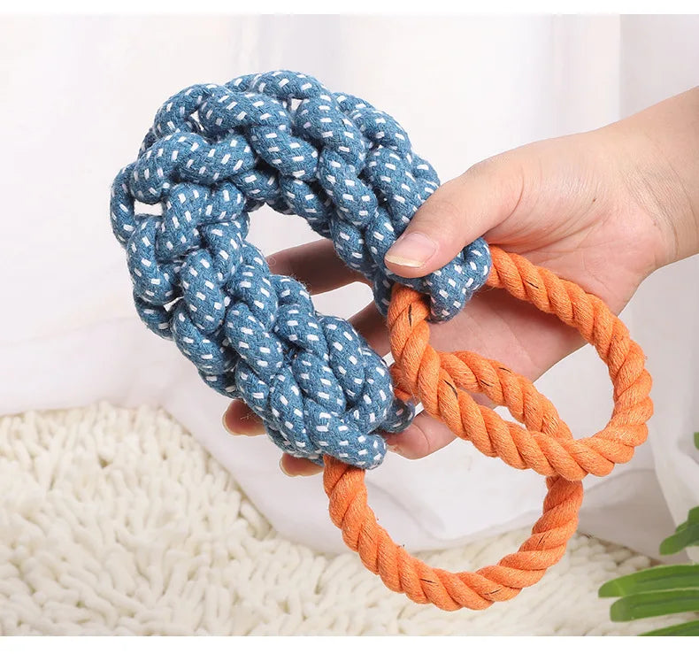 Double-Ring Dental Rope Toy – The Ultimate Teeth-Cleaning Chew!