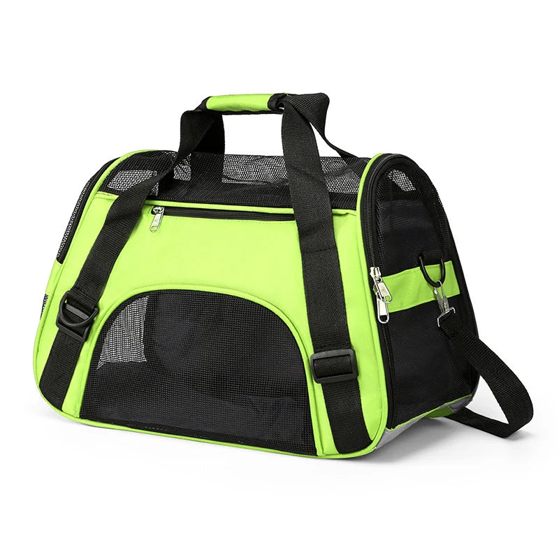 Portable Mesh Pet Carrier Bag - Breathable, Lightweight & Secure Travel Solution