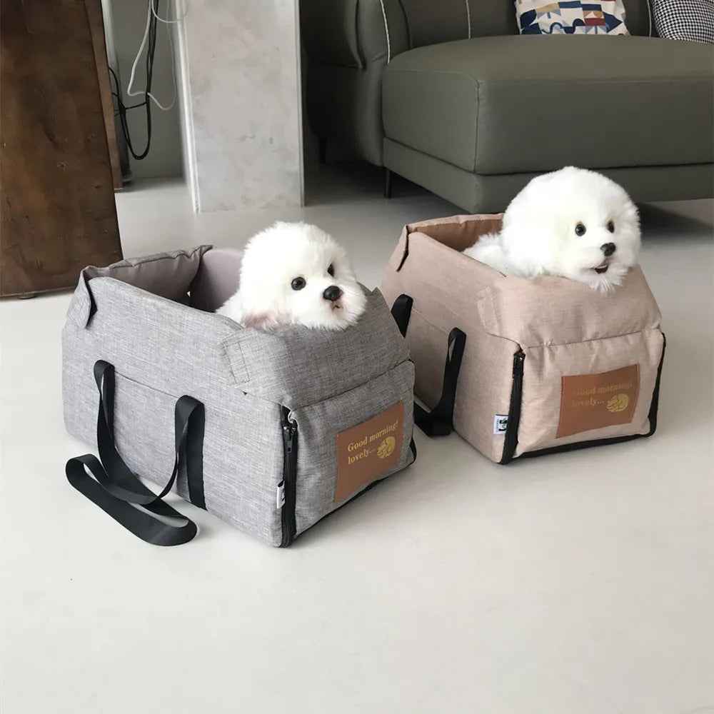 Portable Dog Car Seat Bed – Safe & Cozy Travel for Small Pets