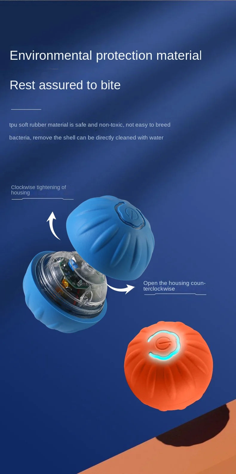 Smart Interactive Dog Ball – Self-Moving, Auto-Rolling Fun!