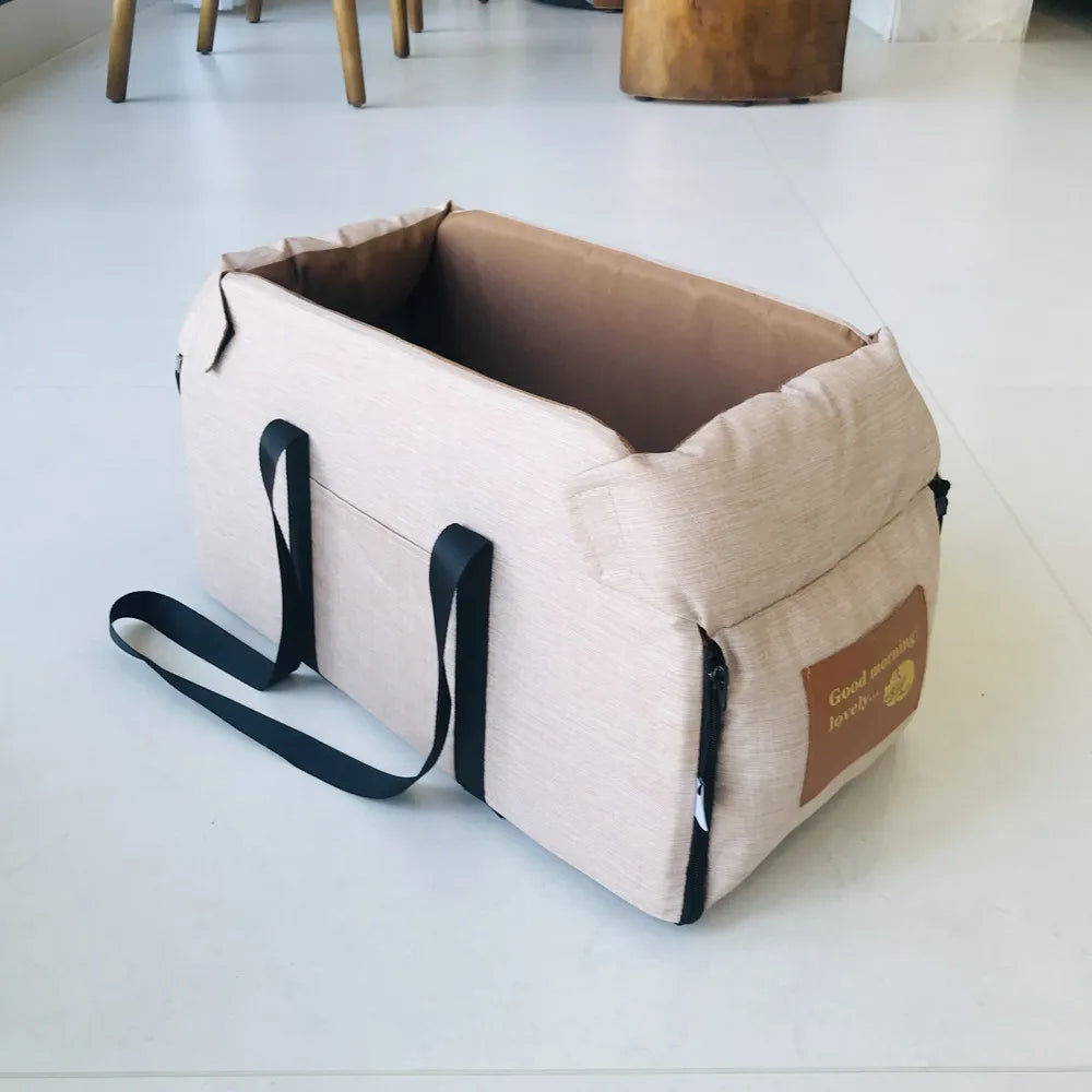 Portable Dog Car Seat Bed – Safe & Cozy Travel for Small Pets