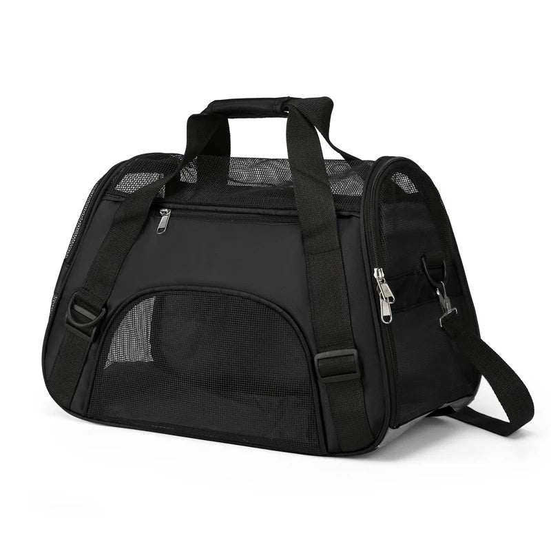 Portable Mesh Pet Carrier Bag - Breathable, Lightweight & Secure Travel Solution