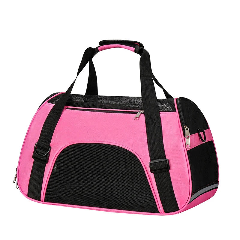 Portable Mesh Pet Carrier Bag - Breathable, Lightweight & Secure Travel Solution