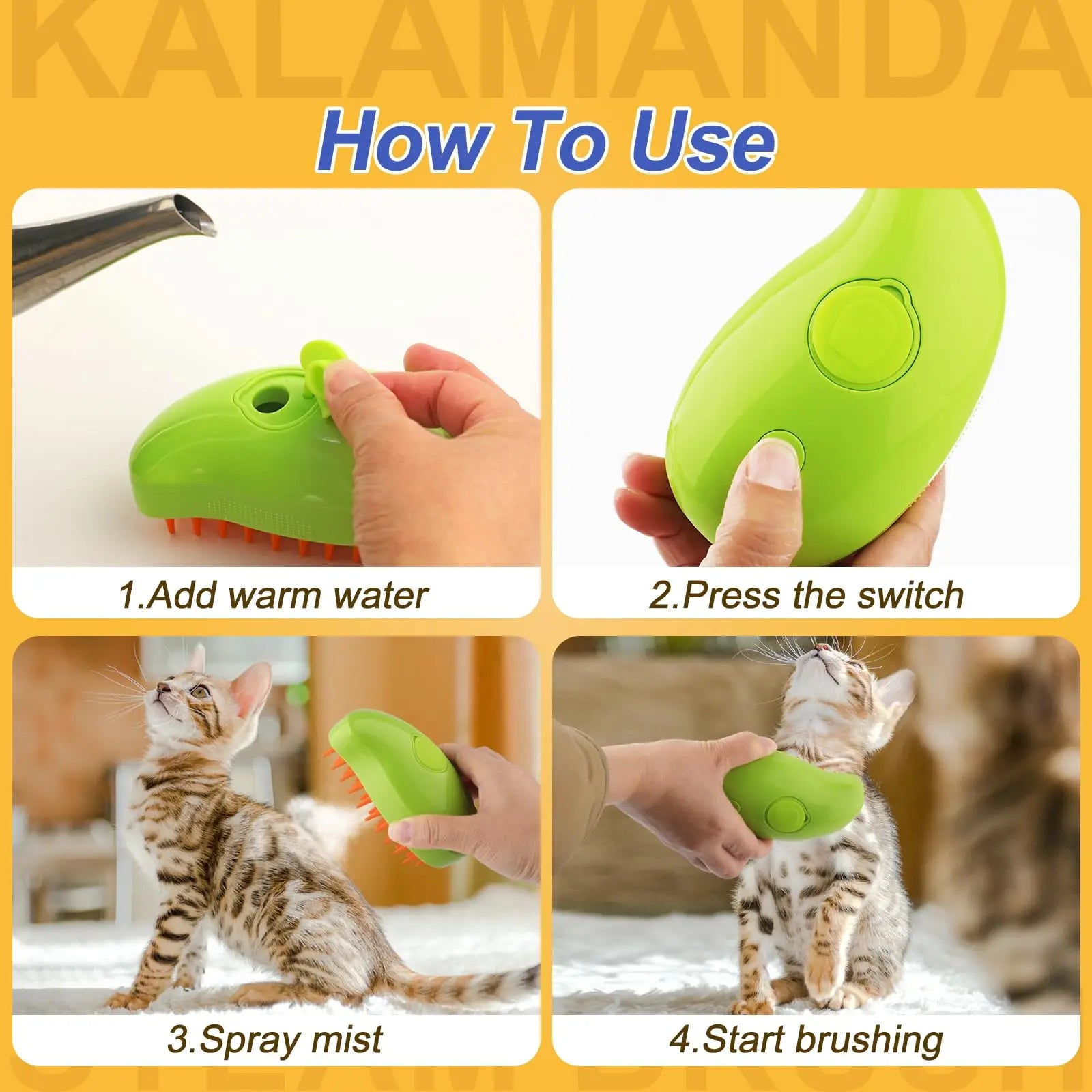 3-in-1 Steamy Grooming Brush – Spa-Quality Care at Home