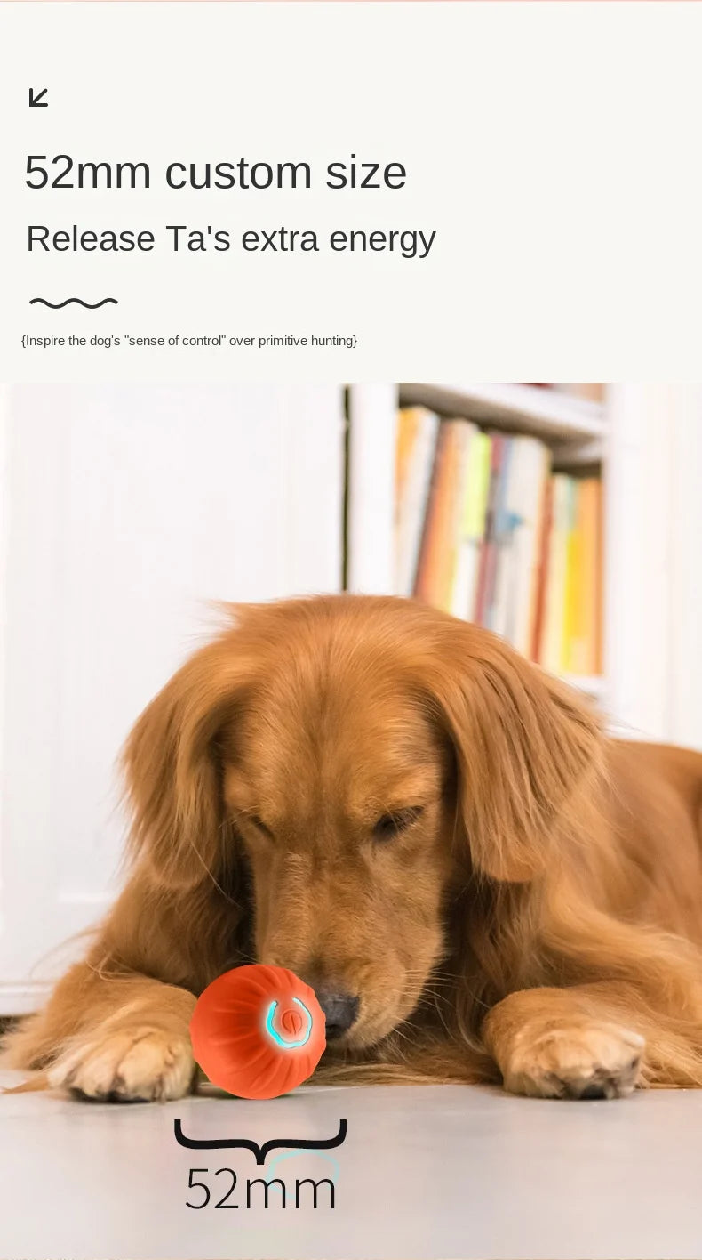 Smart Interactive Dog Ball – Self-Moving, Auto-Rolling Fun!