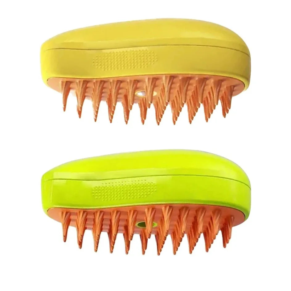 Electric Pet Grooming Brush for Dogs & Cats – USB Rechargeable 3-in-1 Shedding Tool with Steam Spray, Massage & Anti-Flying Hair Technology