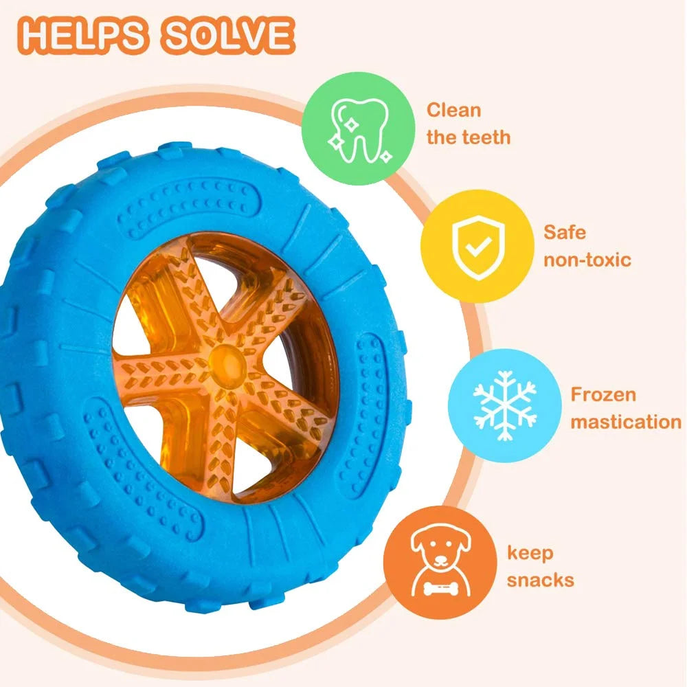 Ultra-Durable Rubber Chew Toy – Bite-Proof & Squeaky Fun!
