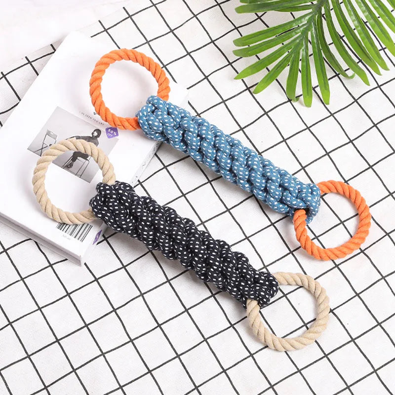 Double-Ring Dental Rope Toy – The Ultimate Teeth-Cleaning Chew!