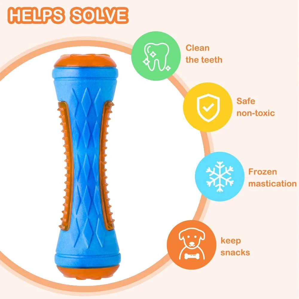 Ultra-Durable Rubber Chew Toy – Bite-Proof & Squeaky Fun!