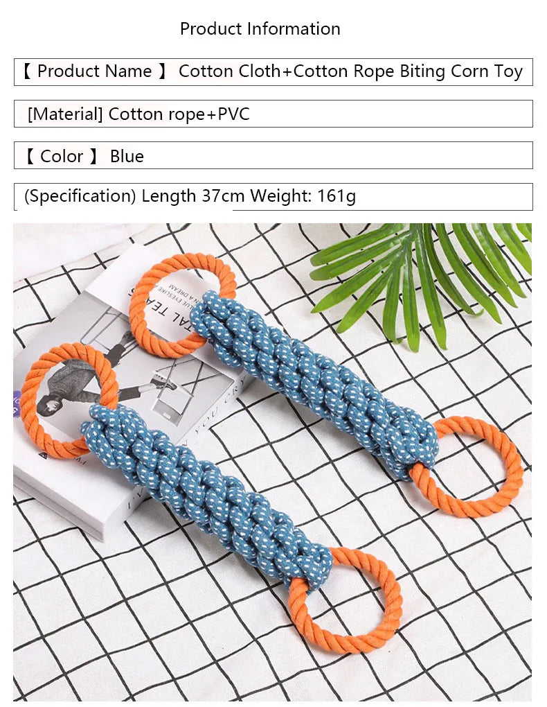 Double-Ring Dental Rope Toy – The Ultimate Teeth-Cleaning Chew!