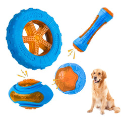 Ultra-Durable Rubber Chew Toy – Bite-Proof & Squeaky Fun!