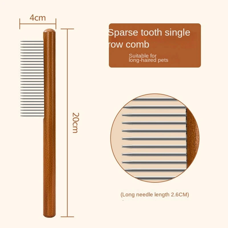 Premium Stainless Steel Cat Comb – Gentle Detangling & Shed Control