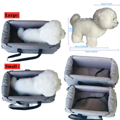 Portable Dog Car Seat Bed – Safe & Cozy Travel for Small Pets