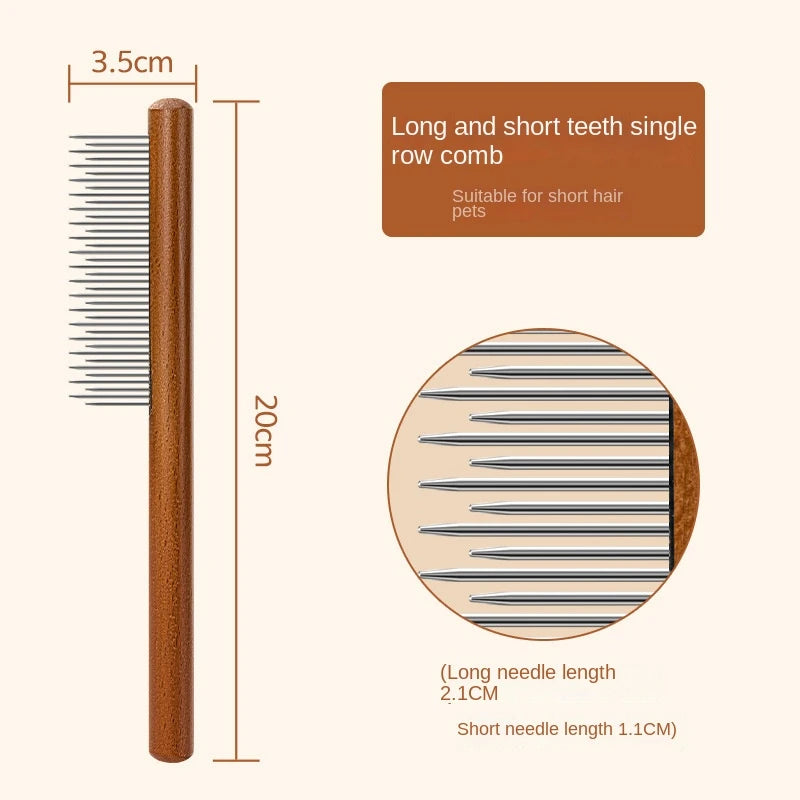 Premium Stainless Steel Cat Comb – Gentle Detangling & Shed Control