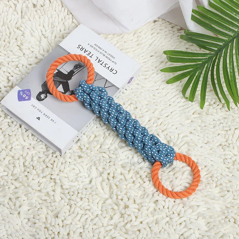 Double-Ring Dental Rope Toy – The Ultimate Teeth-Cleaning Chew!