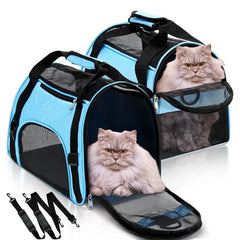 Portable Mesh Pet Carrier Bag - Breathable, Lightweight & Secure Travel Solution