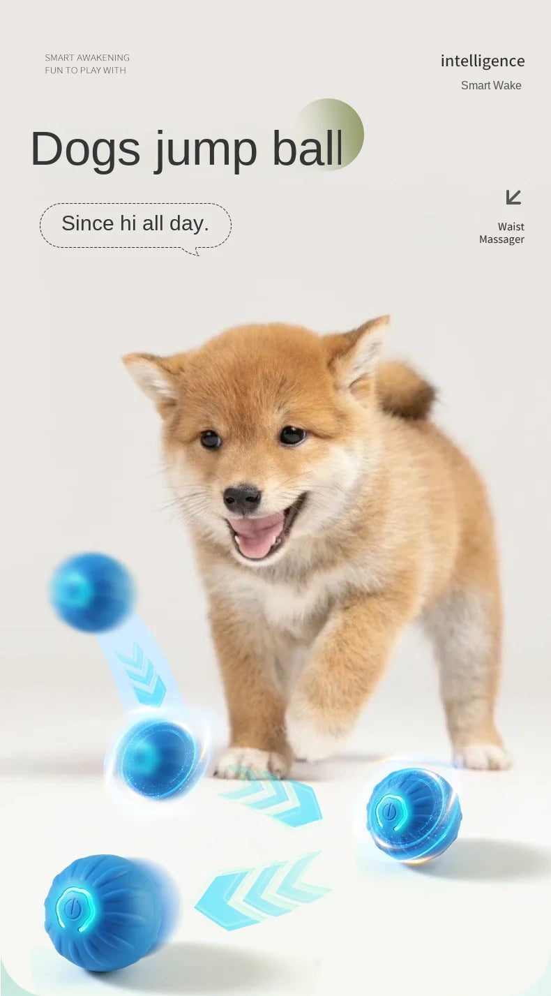 Smart Interactive Dog Ball – Self-Moving, Auto-Rolling Fun!