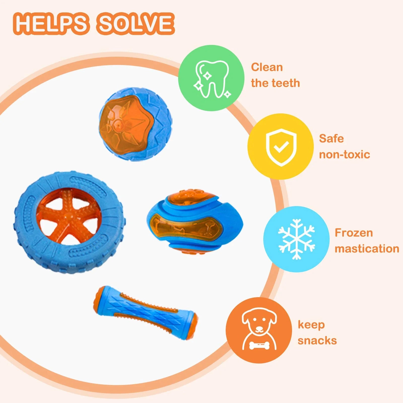 Ultra-Durable Rubber Chew Toy – Bite-Proof & Squeaky Fun!