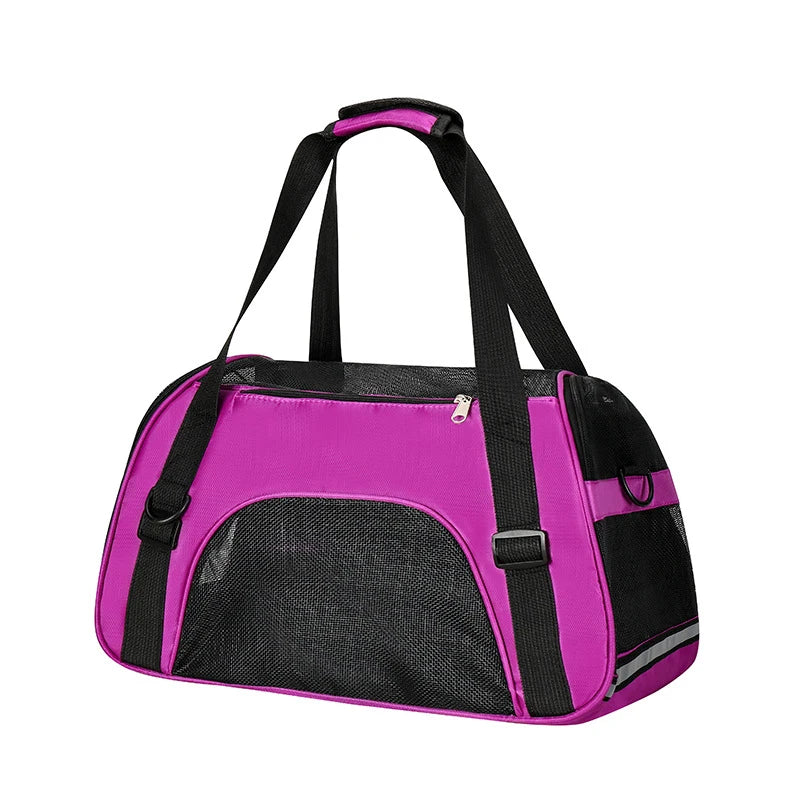 Portable Mesh Pet Carrier Bag - Breathable, Lightweight & Secure Travel Solution