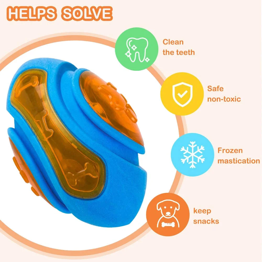 Ultra-Durable Rubber Chew Toy – Bite-Proof & Squeaky Fun!