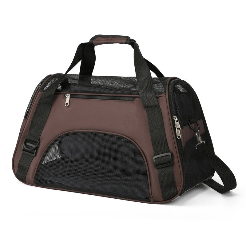 Portable Mesh Pet Carrier Bag - Breathable, Lightweight & Secure Travel Solution