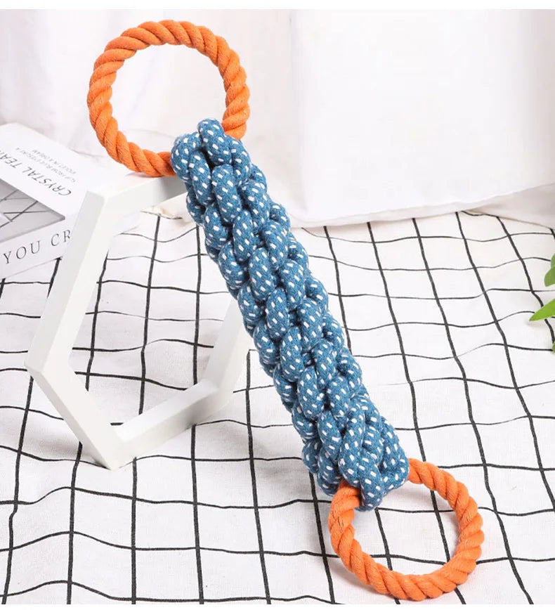 Double-Ring Dental Rope Toy – The Ultimate Teeth-Cleaning Chew!
