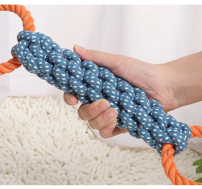 Double-Ring Dental Rope Toy – The Ultimate Teeth-Cleaning Chew!
