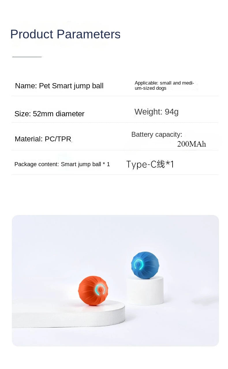 Smart Interactive Dog Ball – Self-Moving, Auto-Rolling Fun!