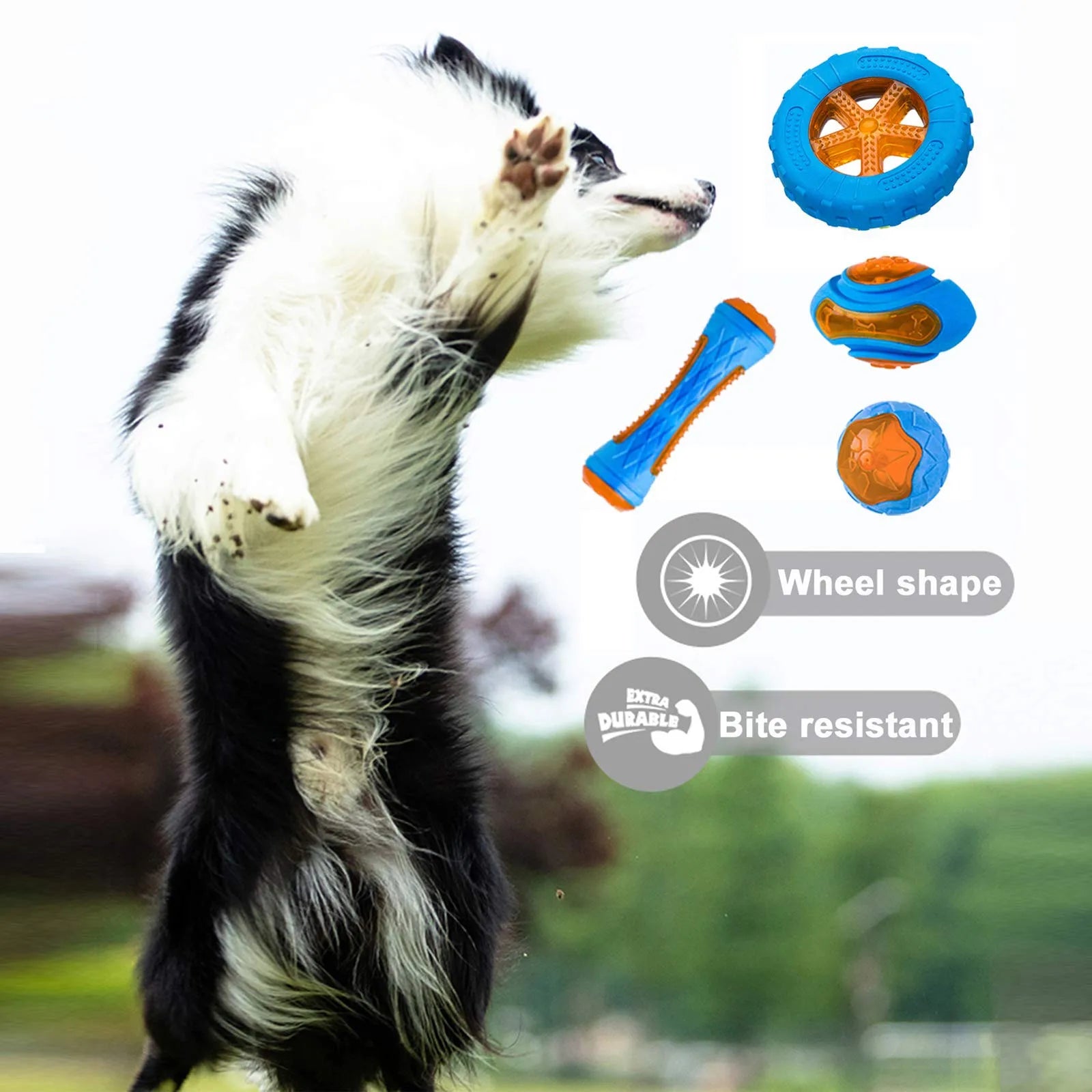 Ultra-Durable Rubber Chew Toy – Bite-Proof & Squeaky Fun!