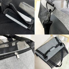 Portable Mesh Pet Carrier Bag - Breathable, Lightweight & Secure Travel Solution