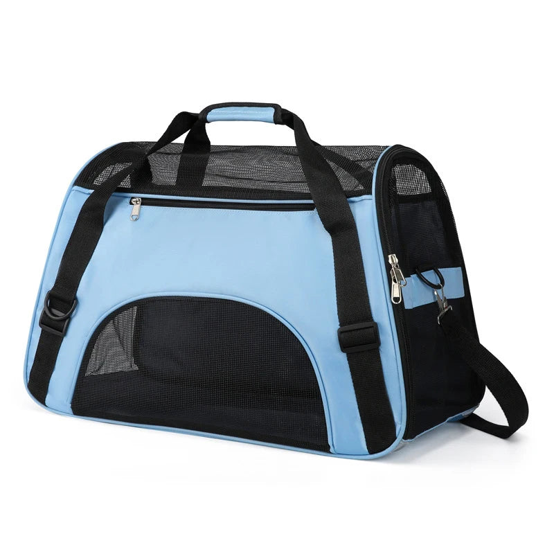 Portable Mesh Pet Carrier Bag - Breathable, Lightweight & Secure Travel Solution